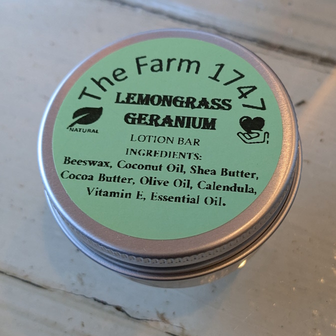 Lemongrass Geranium Lotion Bar